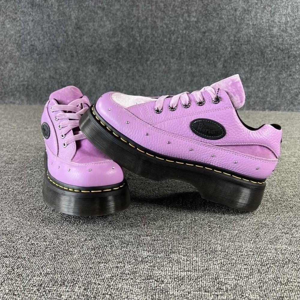 Dr Martens Shoes Womens 8 Purple Buzz S1 Bratz Platform Sneaker Studded Leather